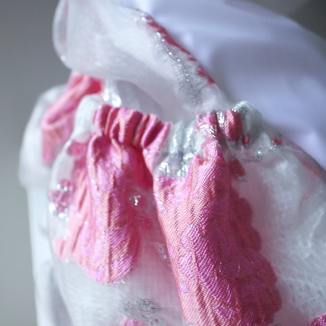 [Made to order] CALL TULLE GATHERED BACKPACK PINK