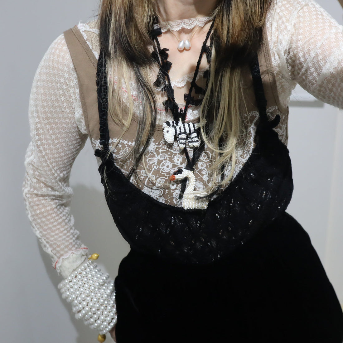 TRANSE PARIS  SILK VELVET PANTS