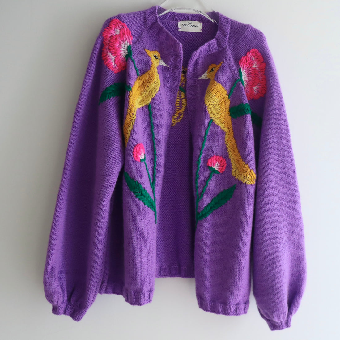 SOFIO GONGLI  KNIT CARDIGAN LILAC