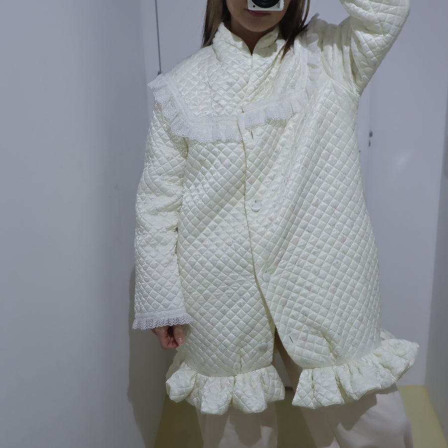 ANIGIGPUDDING COAT LONG WHITE