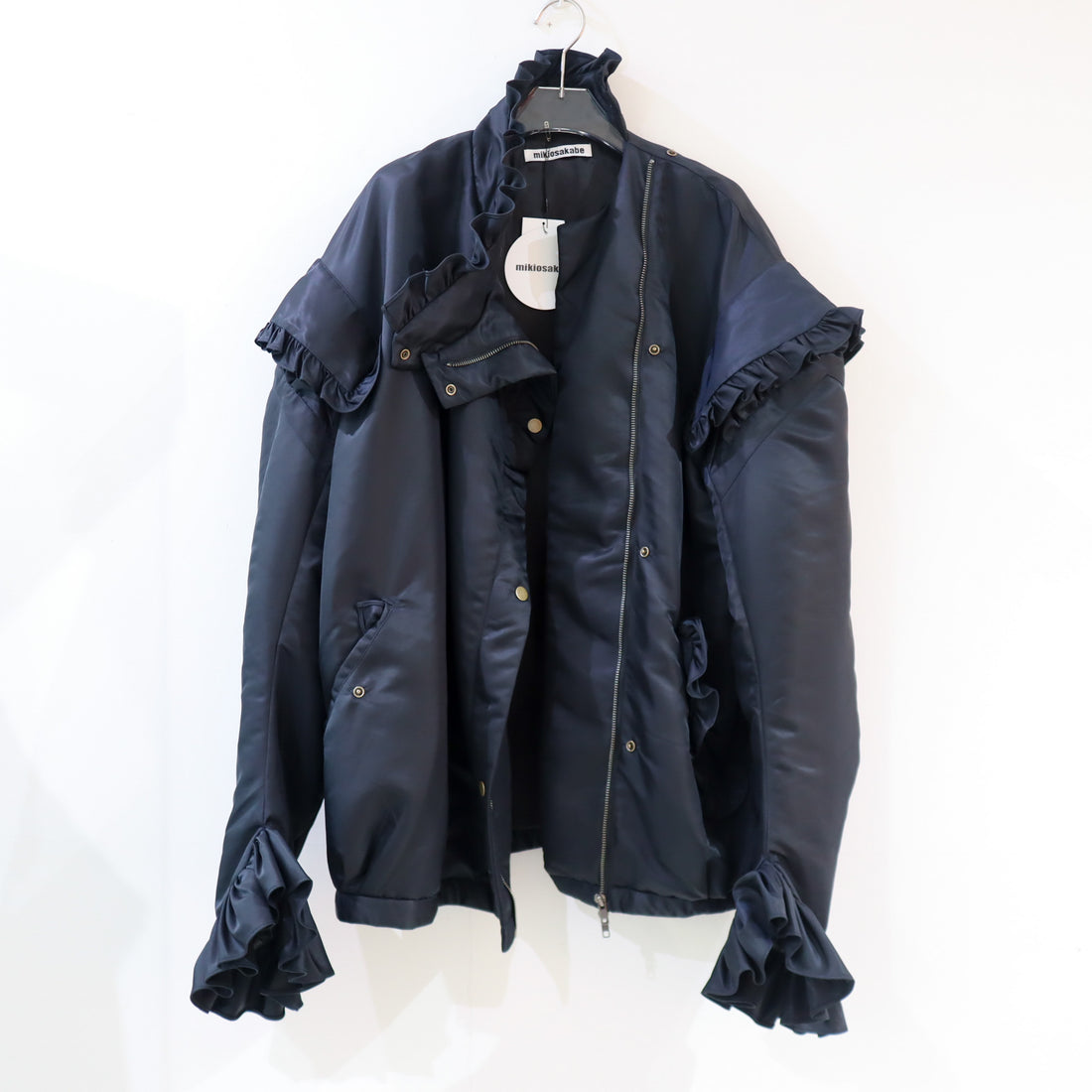 MIKIOSAKABE  FRILLED JACKET BLACK