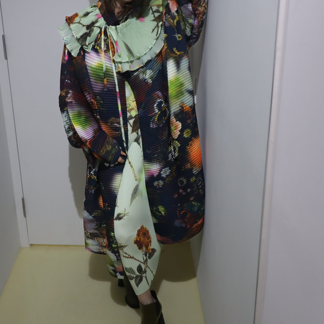 JULIA HEUER  JOHAN HANDPLEATED COAT IN NOLA