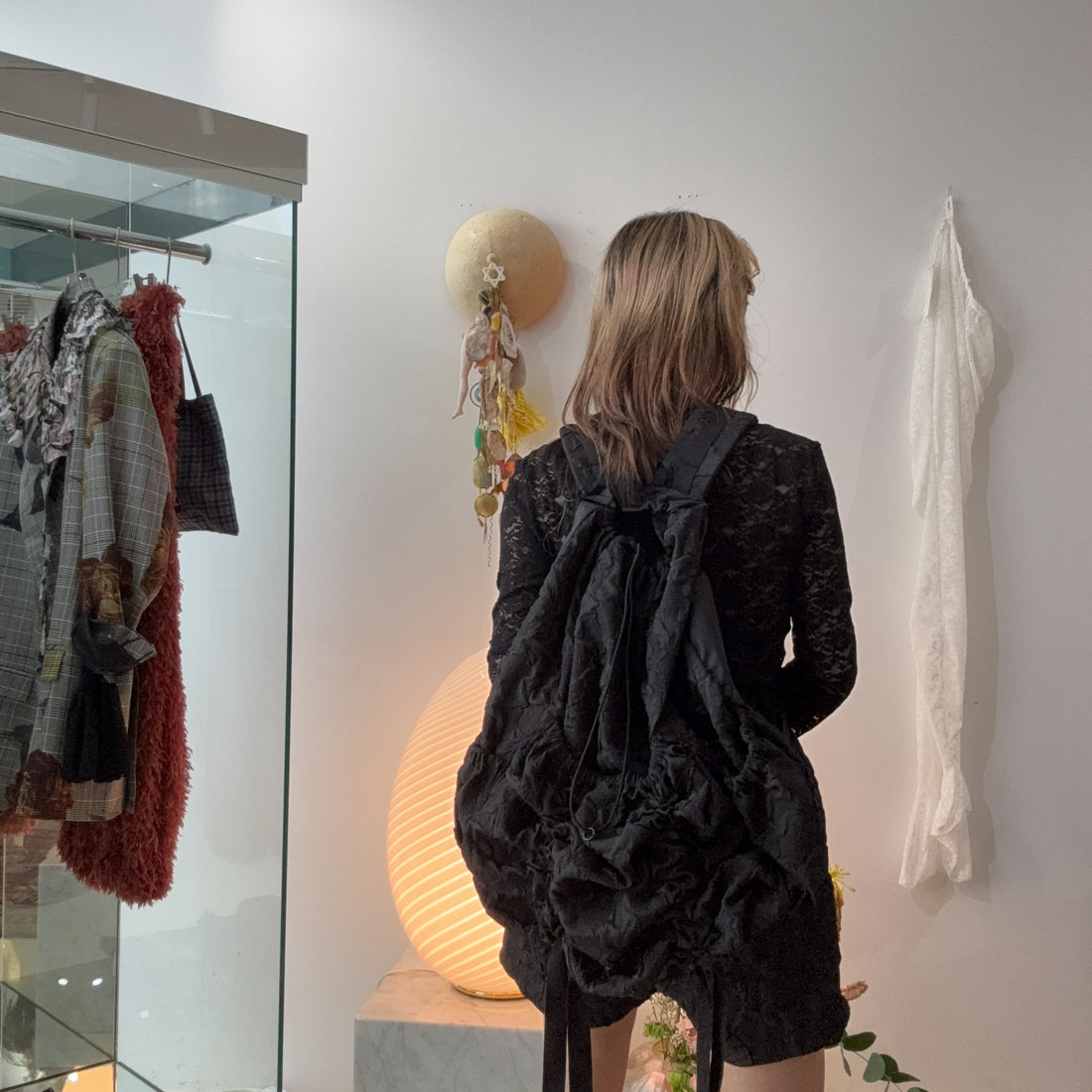 ANIGIG  GATHERED BACKPACK  JACQUARD