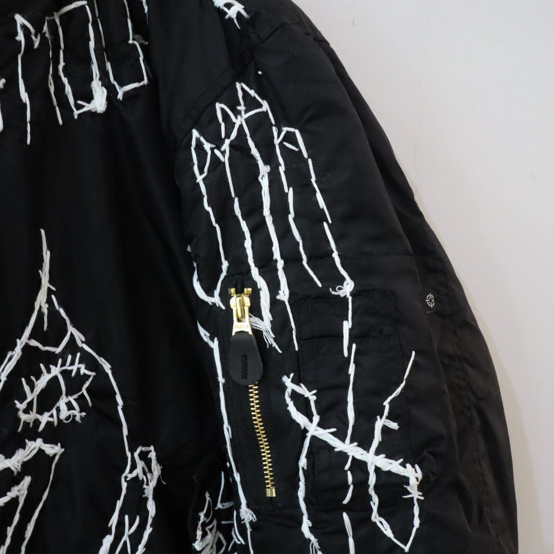 VAVA DUDU  EMBROIDERY MA-1 JACKET BLACK (B)
