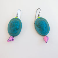 GERALDINE FENN  CAMEO EARRINGS