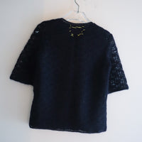 VAVA DUDU  EMBROIDERY CARDIGAN NAVY