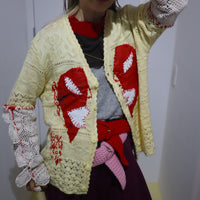 VAVA DUDU  EMBROIDERY CARDIGAN YELLOW