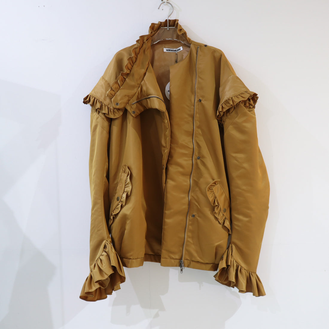 MIKIOSAKABE  FRILLED JACKET MUSTARD