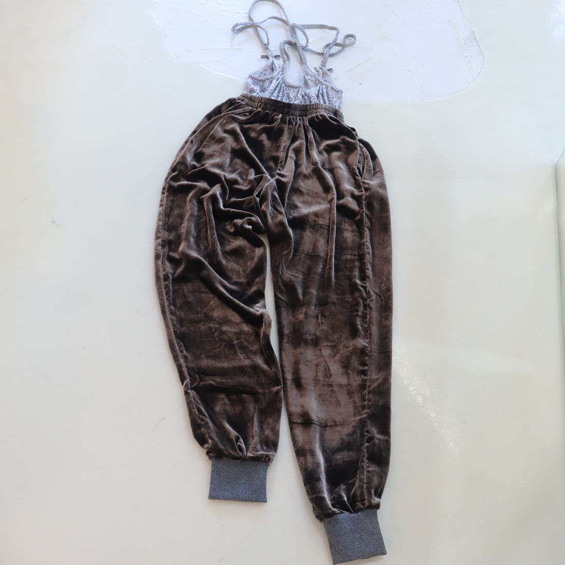 TRANSE PARIS  SILK VELVET PANTS