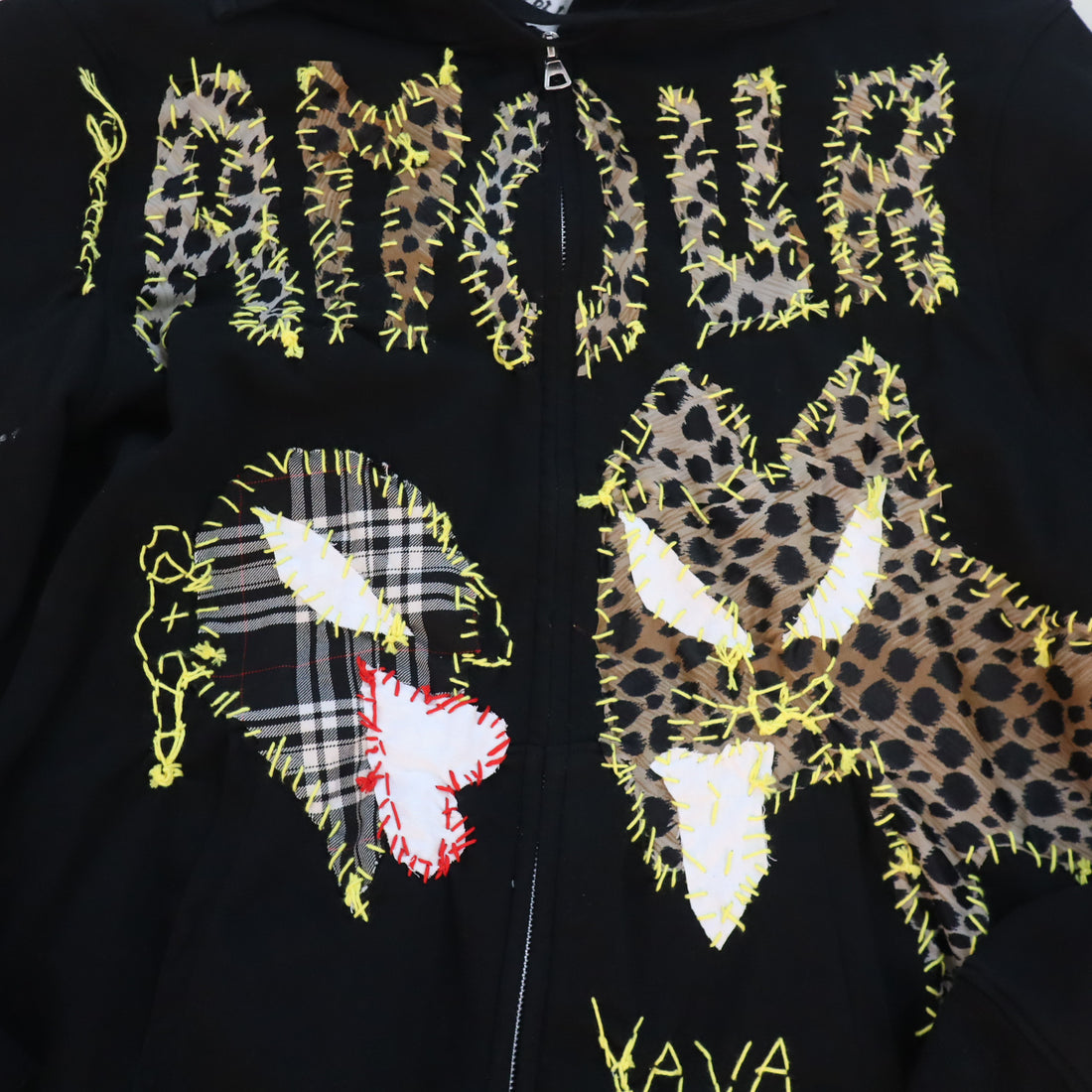 VAVA DUDU  EMBROIDERY HOODIE LEOPARD