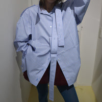 MERYLL ROGGE  DECONSTRUCTED SHIRT PALE BLUE