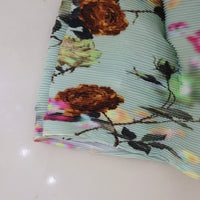 JULIA HEUER  KENZA HAND PLEATED SKIRT IN EDWARD GREEN