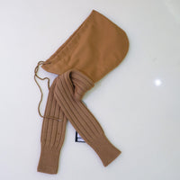 MERYLL ROGGE  ZIPPED HOODIE WITH SCARF CAMEL