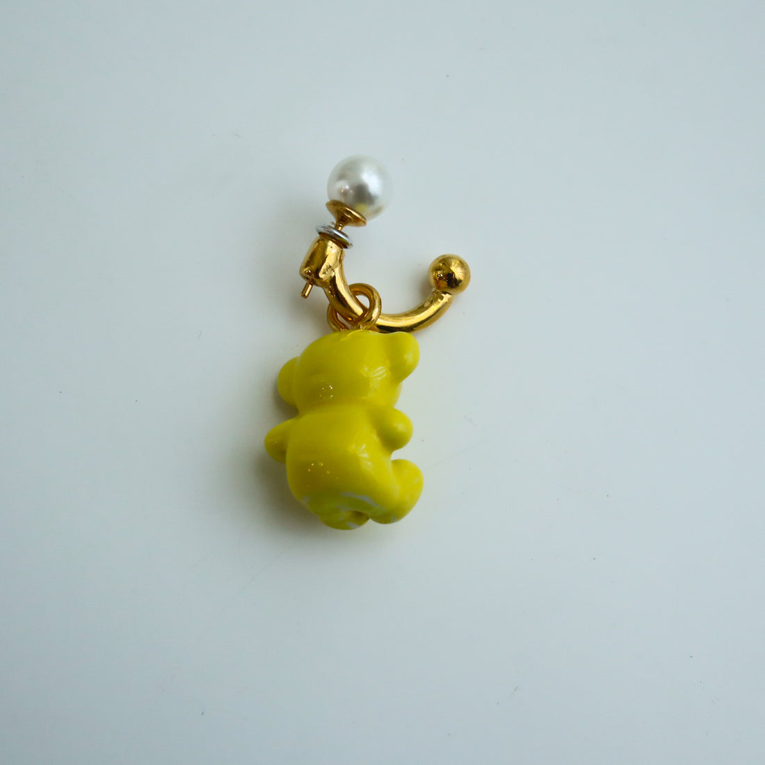 ANDRESGALLARDO  TEDDY BEAR & PEARL SING EARRING