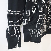 VAVA DUDU  EMBROIDERY HOODIE BLACK&WHITE COLLAR