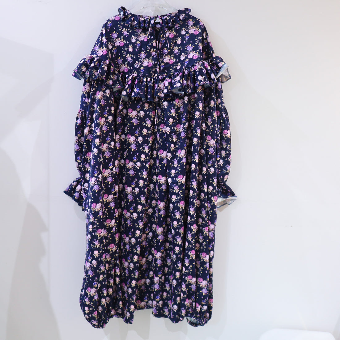 ANIGIG  FLORIS DRESS FLOWER NAYV x PINK LAVENDER