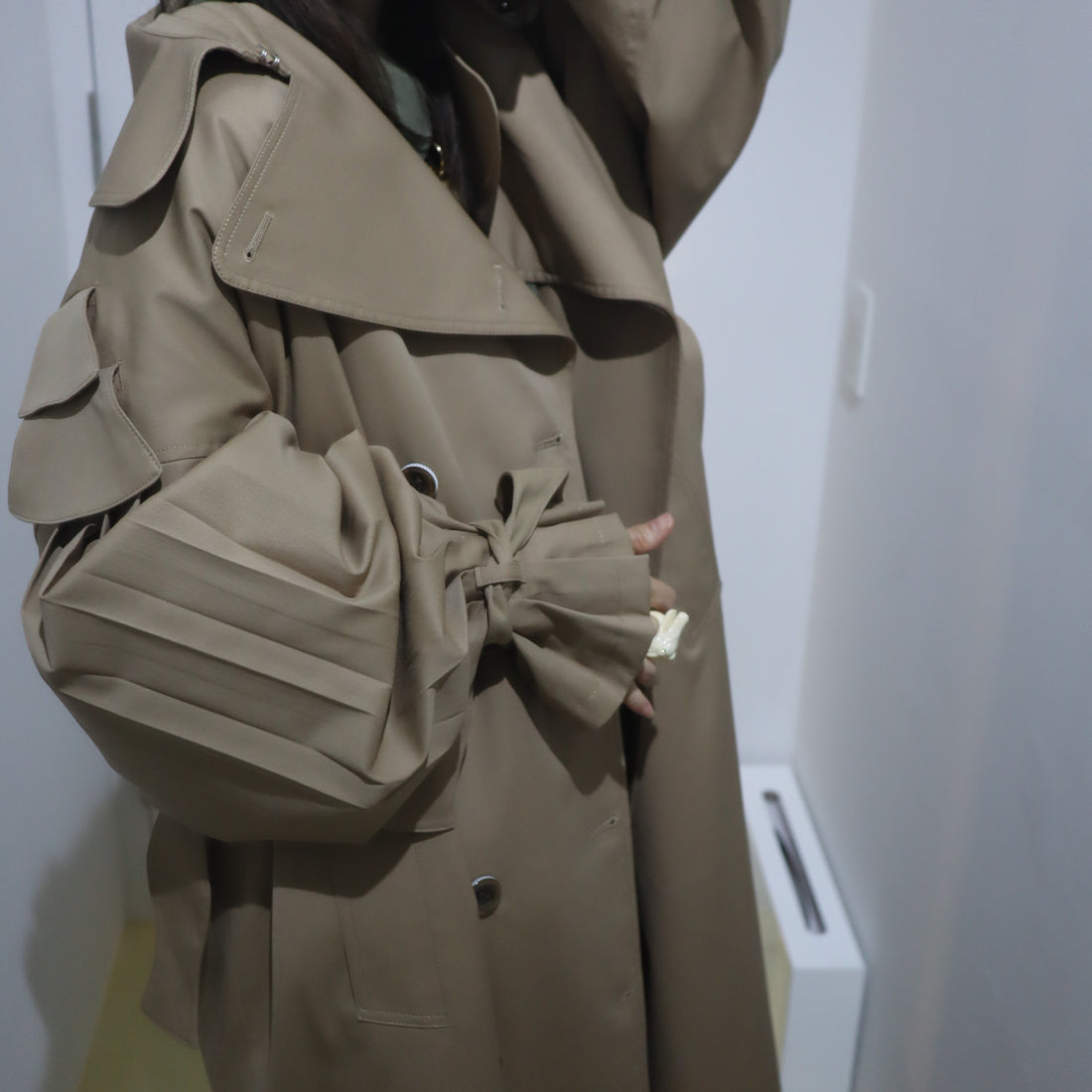 ANREALAGE HOMME   PANEL PATCHWORK TRENCH COAT