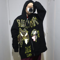 VAVA DUDU  EMBROIDERY HOODIE LEOPARD