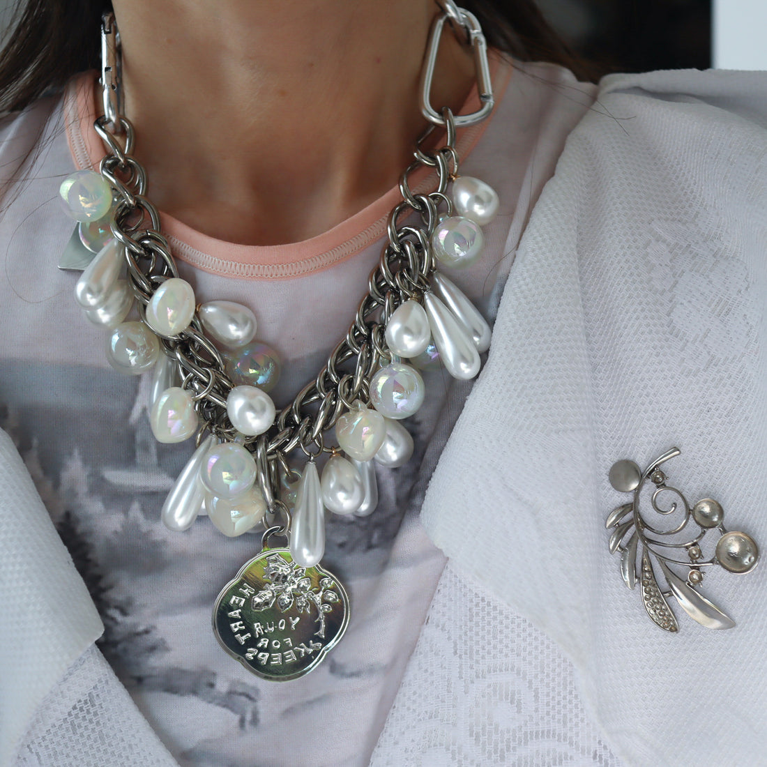 CHOPOVA LOWENA  HEART FOR KEEPS CARABINER NECKLACE