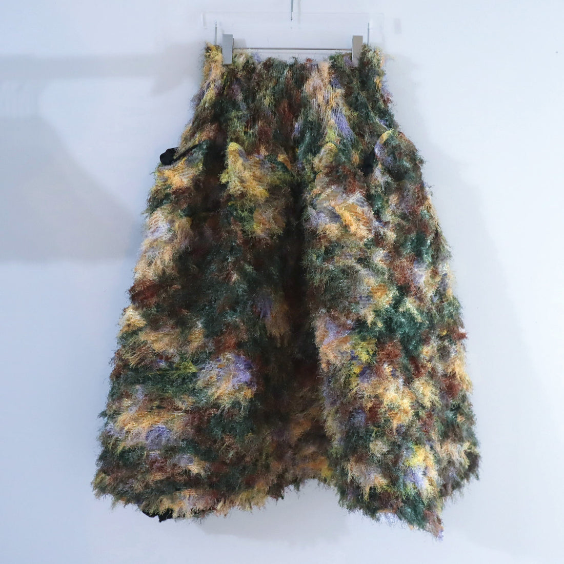 JULIA HEUER  KENZA PLEATED FURRY SKIRT IN AMBER INGRID