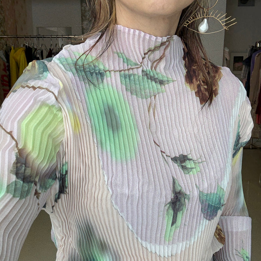 JULIA HEUERLEE PLEATED TOP IN EDWARD PINK