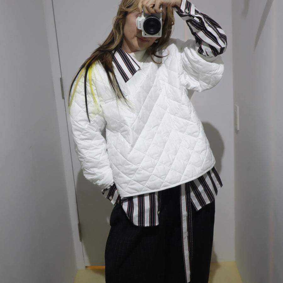【週末セール】Meryll Rogge キルティングプルオーバー Meryll Rogge：QUILTED SHRUNKEN JACKET - GREY - ORANN ONLINE SHOP