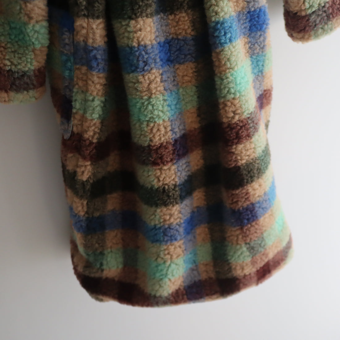 FRANZIUS  TOWEL COAT LIGTH  GREEN  CHECK