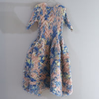 JULIA HEUER  KNOX PLEATED FURRY DRESS IN BLUSH INGRID