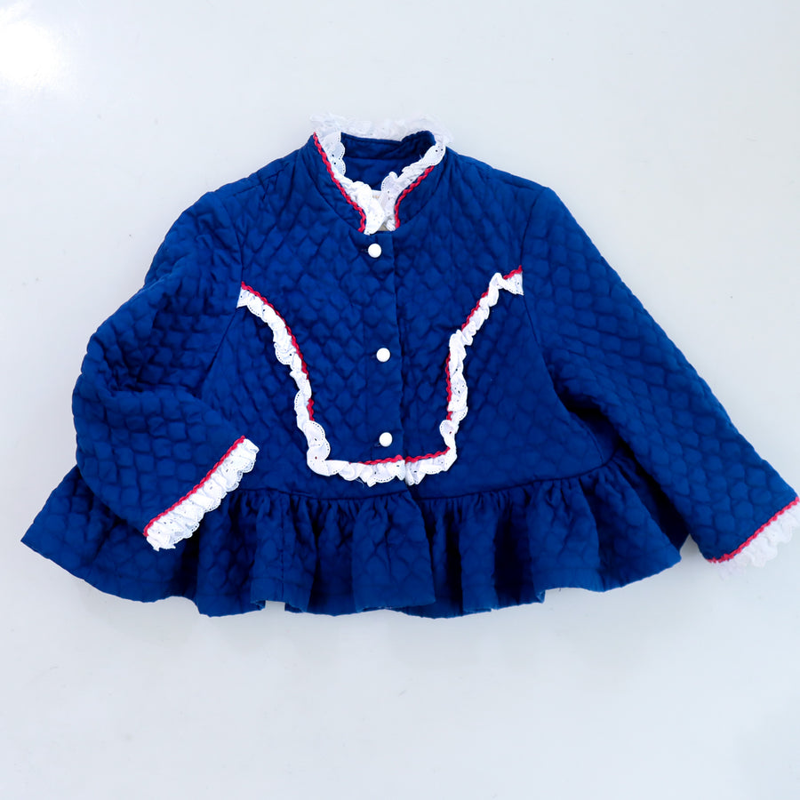 ANIGIGVINTAGE FRILL JACKET"NAVY"