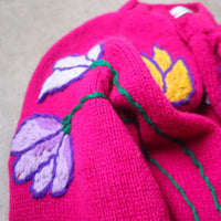 SOFIO GONGLI  FLOWER KNIT CARDIGAN "A"