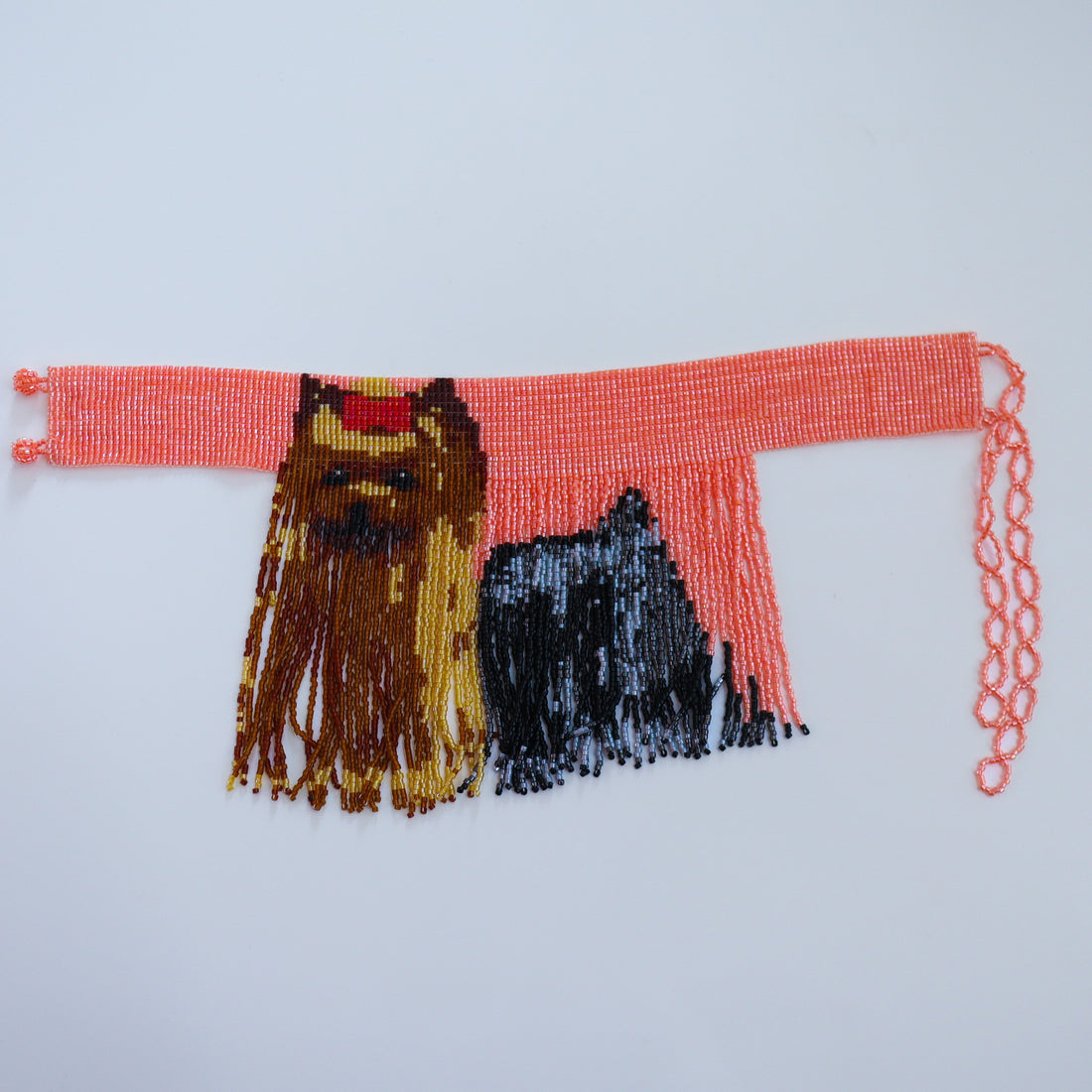 ADRABLE  FRINGE CHOKER ORANGE