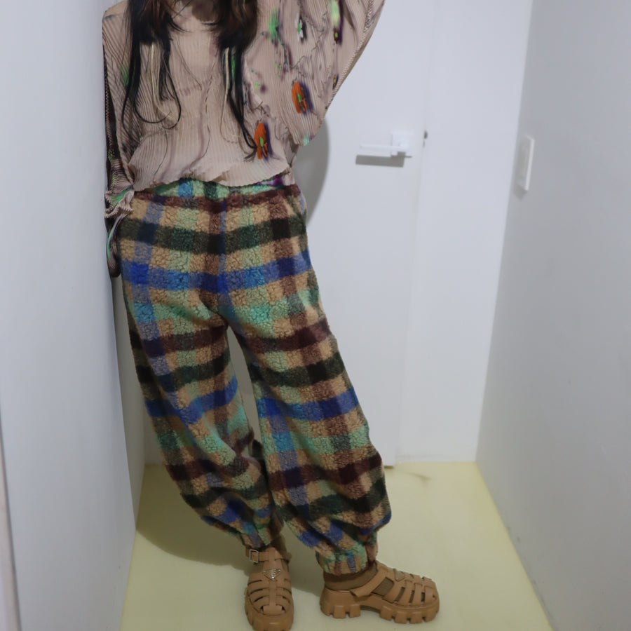 FRANZIUSBELL PANTS LIGHT GREEN CHECK