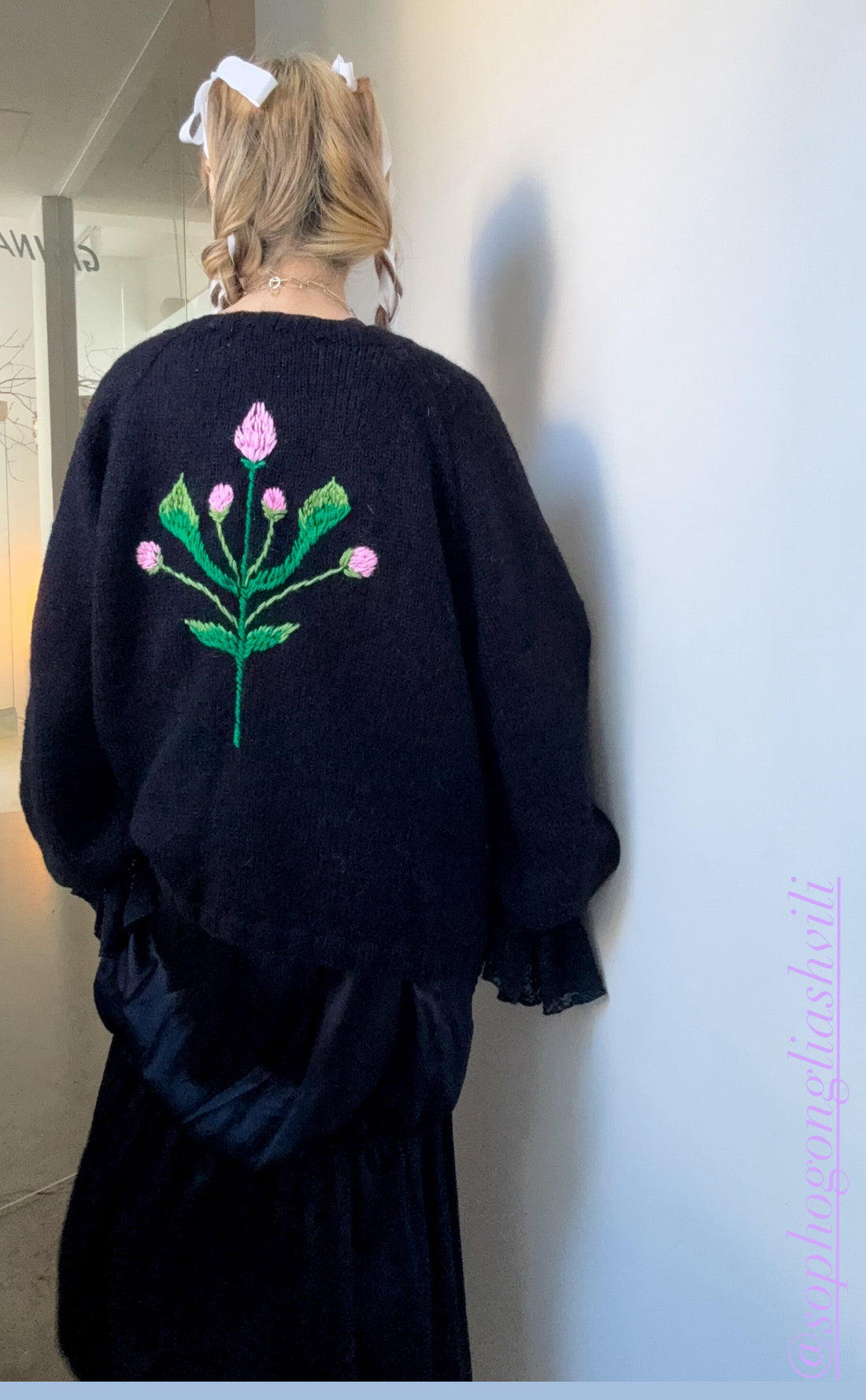 SOFIO GONGLI  PULLOVER KNIT  BLACK