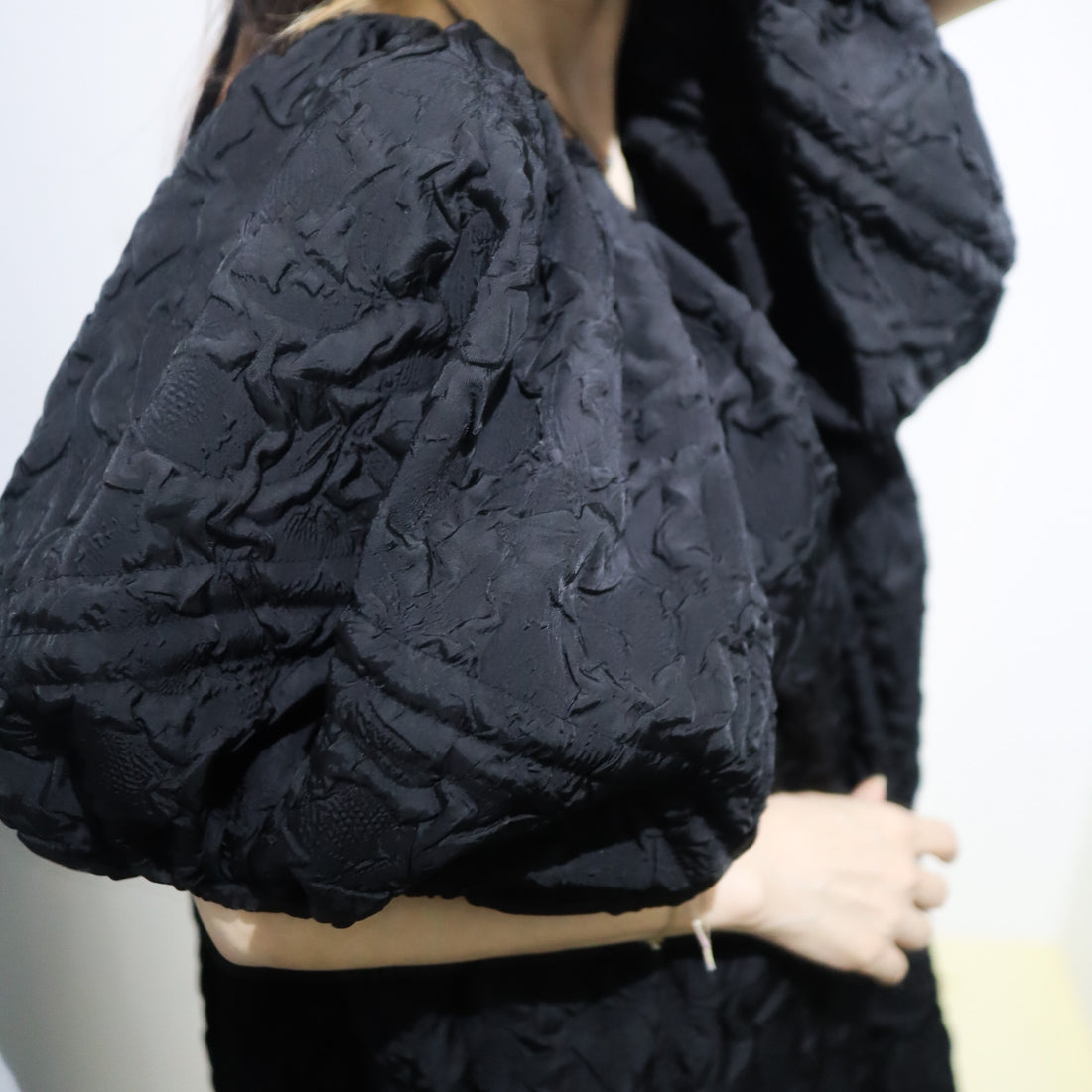 ANIGIG  LILY DRESS JACQUARD BLACK