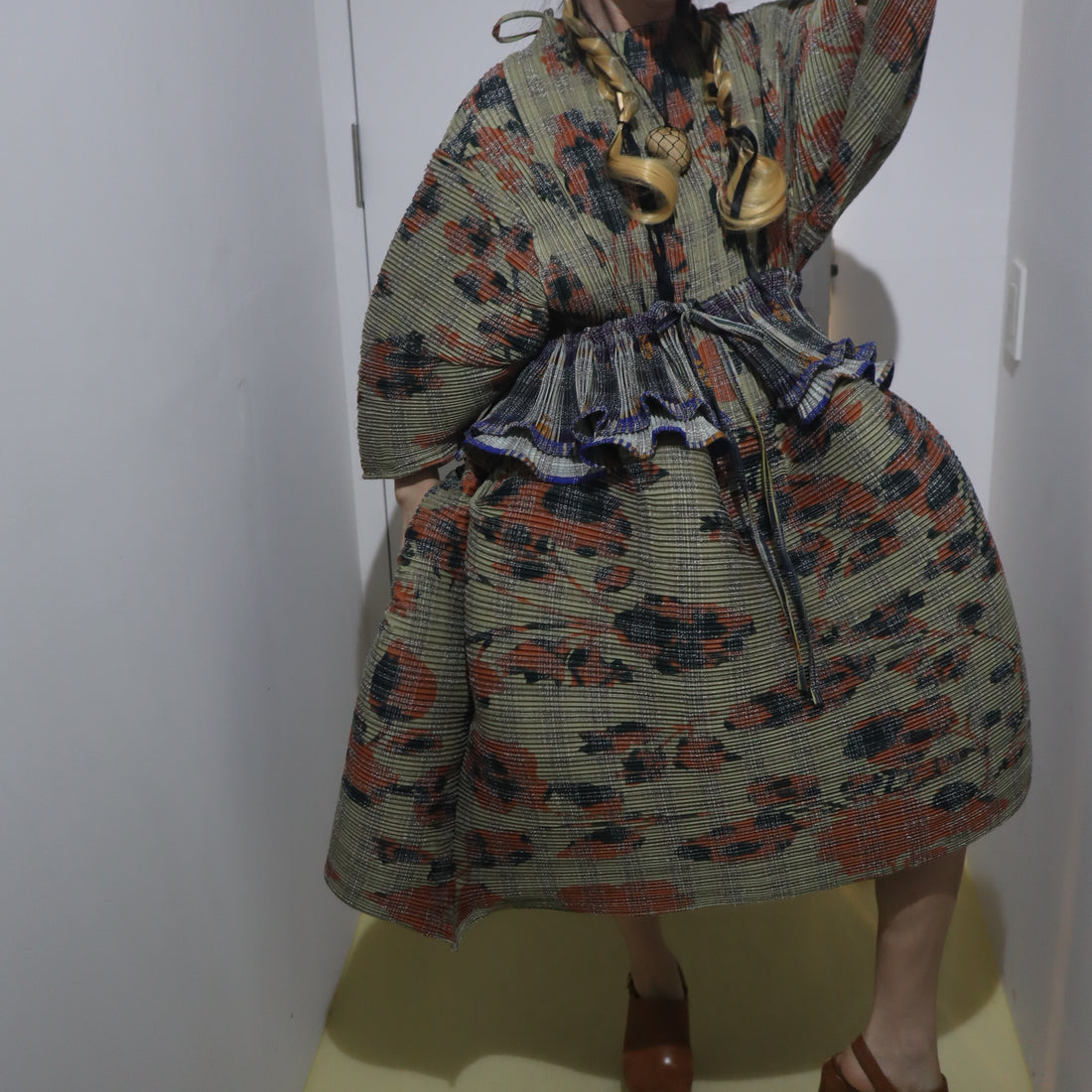 JULIA HEUER  PAX PLEATED DRESS IN SANDY INGRID