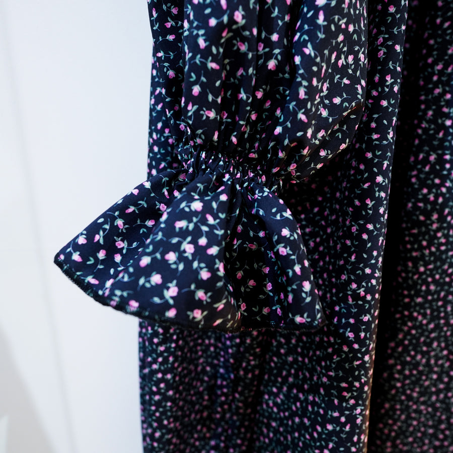 ANIGIGFLORIS DRESS FLOWER BLACK x PINK