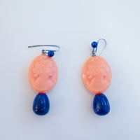 GERALDINE FENN  CAMEO EARRINGS