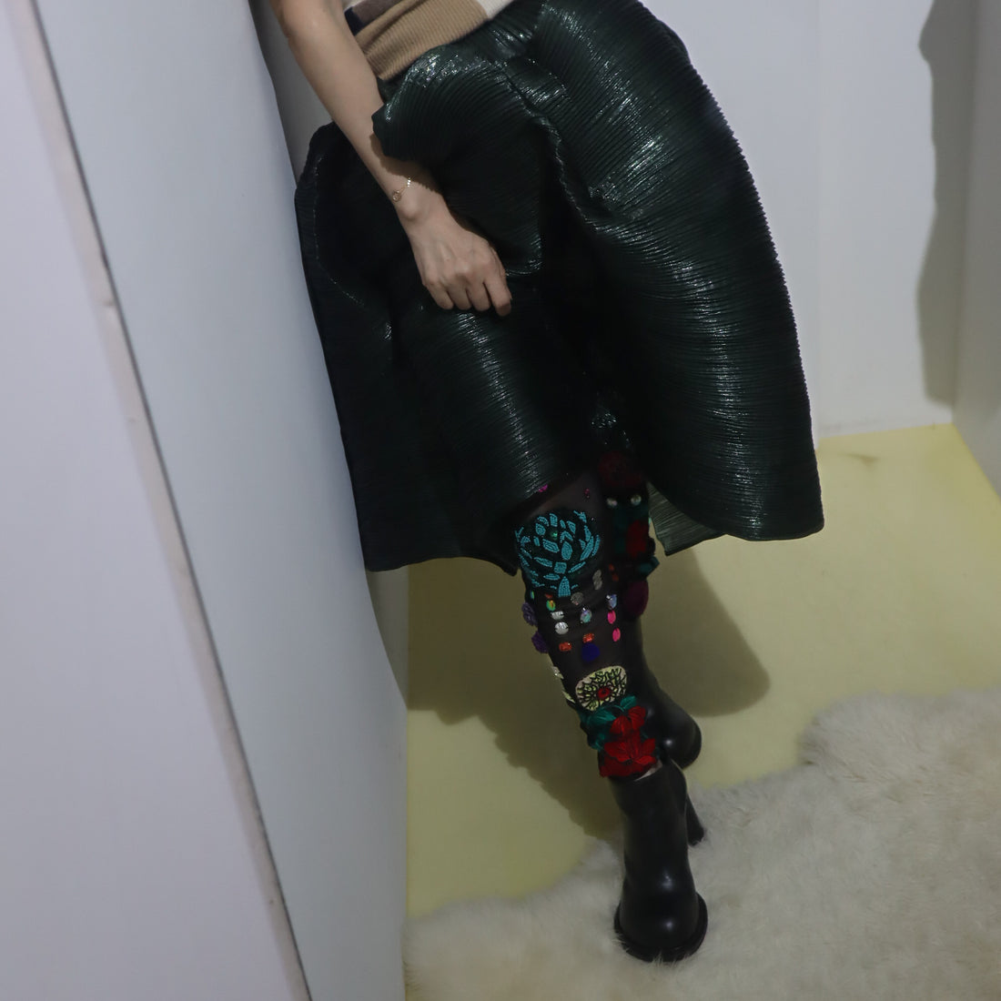 LOU DE BÈTOLY  EMBROIDERED LEGGINGS