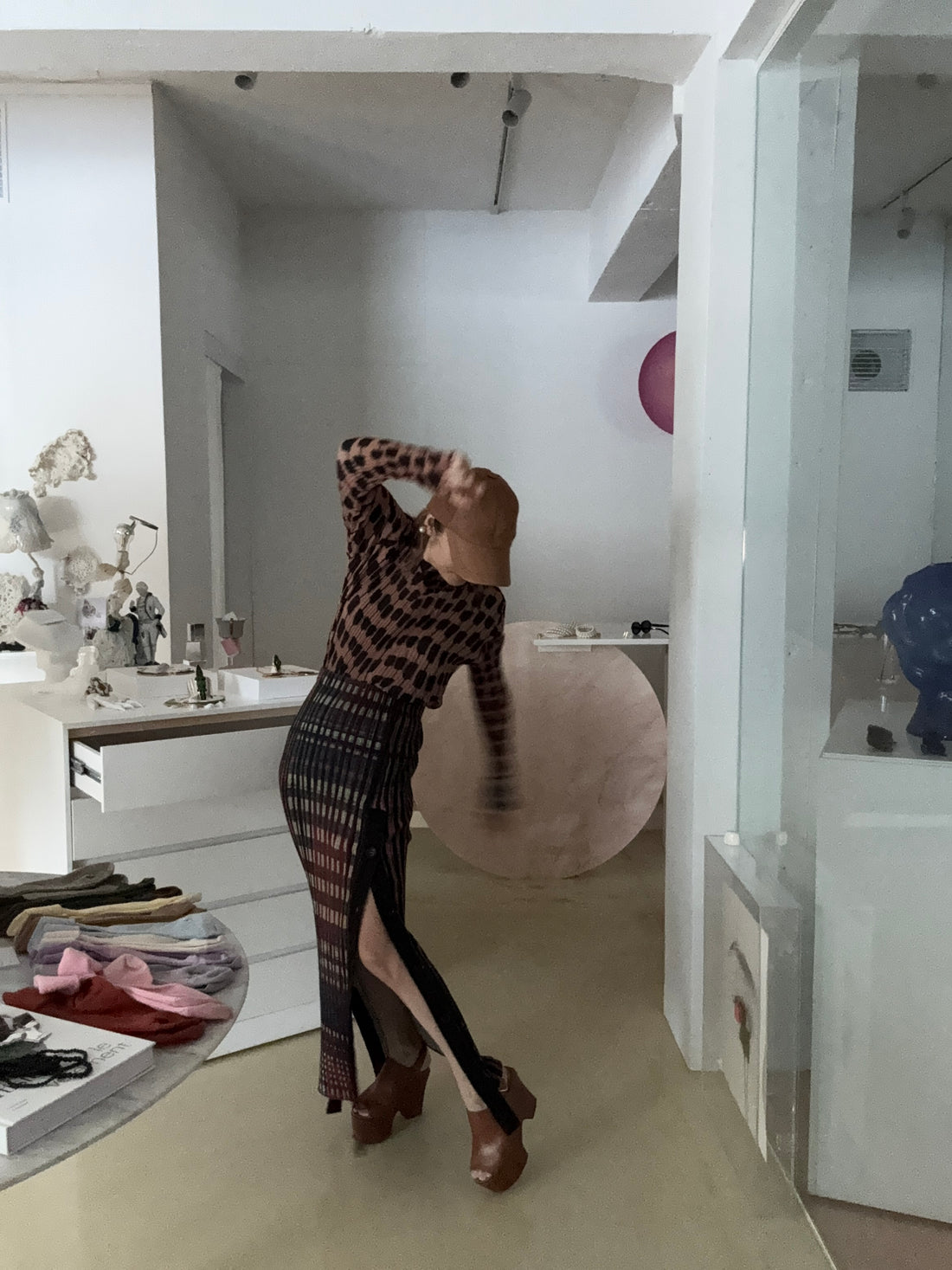 JULIA HEUER  EGON PLEATED KNIT SKIRT IN JONI