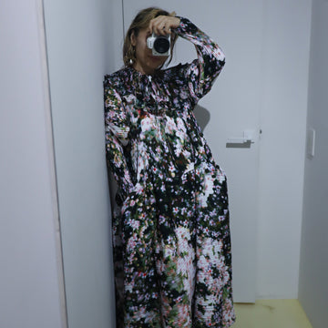 JULIA HEUER  PHOEBE HANDPLEATED DRESS IN HOLLE