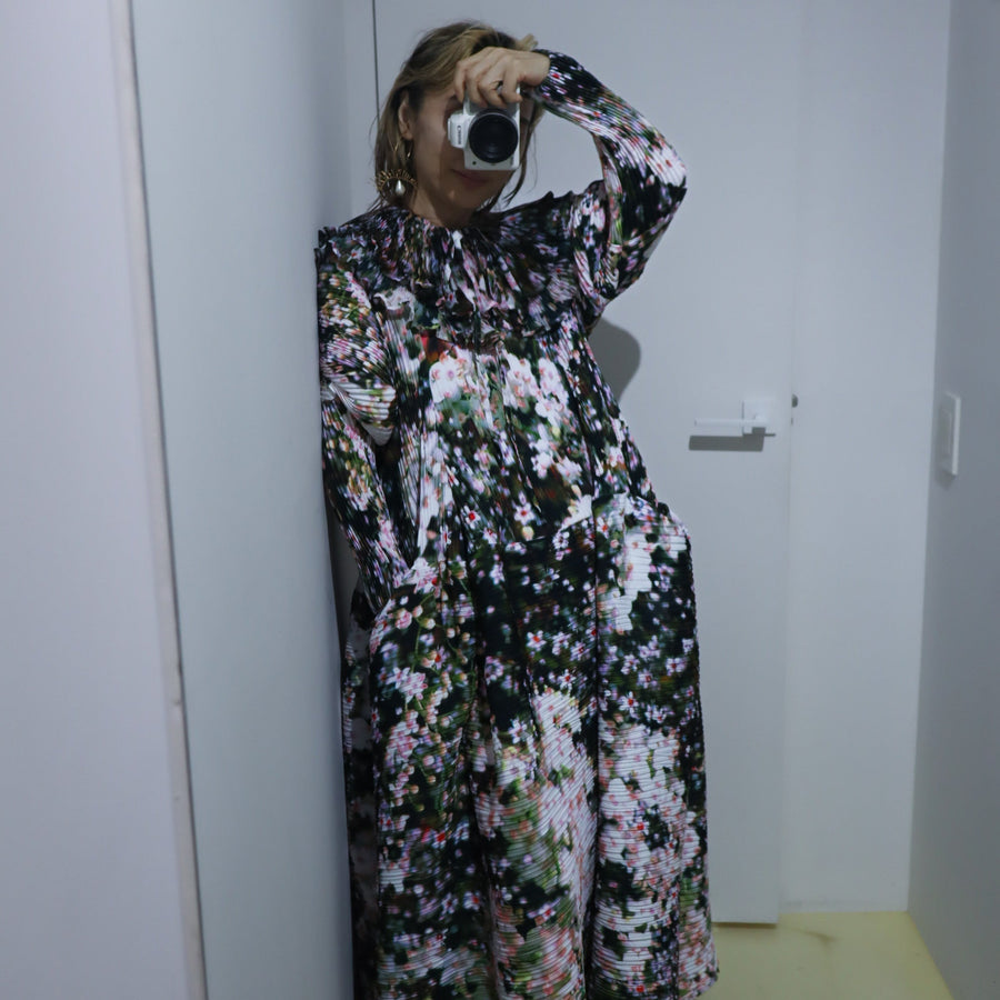 JULIA HEUERPHOEBE HANDPLEATED DRESS IN HOLLE