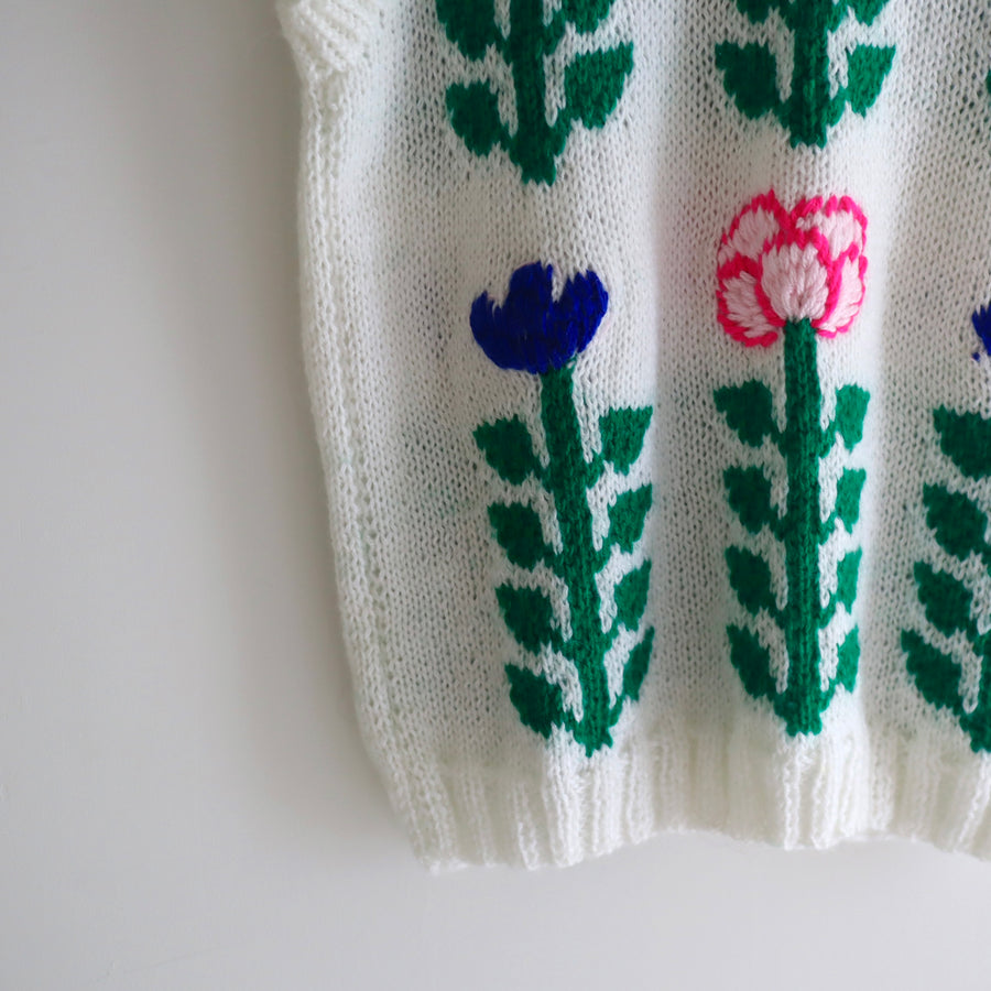 SOFIO GONGLIKNIT VEST WHITE