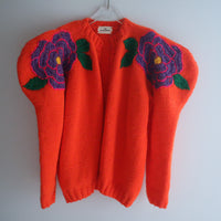 SOFIO GONGLI  FLOWER KNIT CARDIGAN "E"