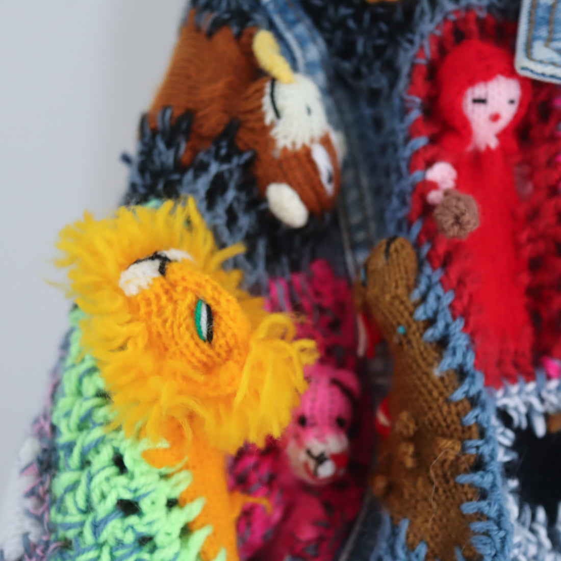LOU DE BÈTOLY  KNITTED DOLLS JACKET BLUE