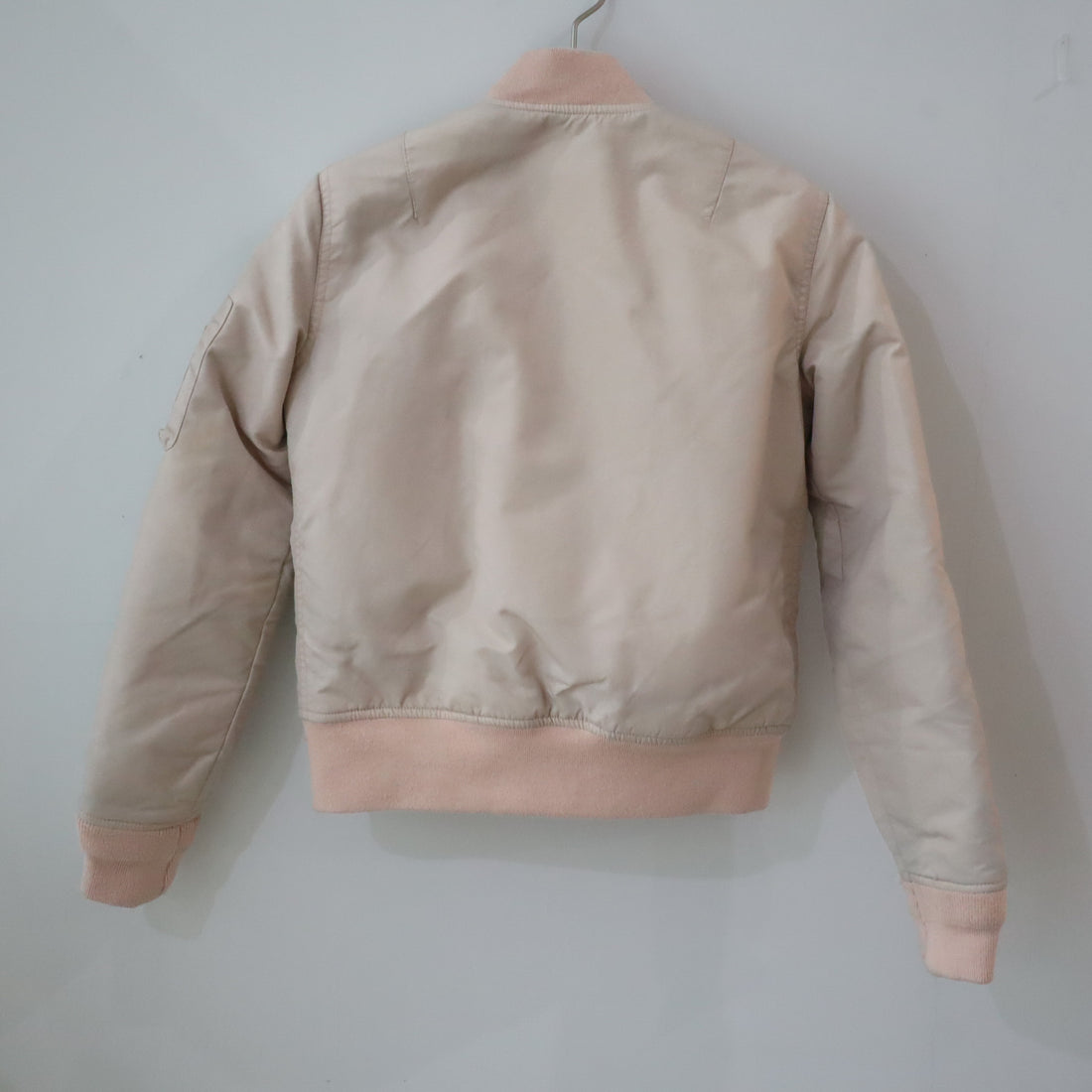 VAVA DUDU  EMBROIDERY MA-1 JACKET PINK BEIGE (C)