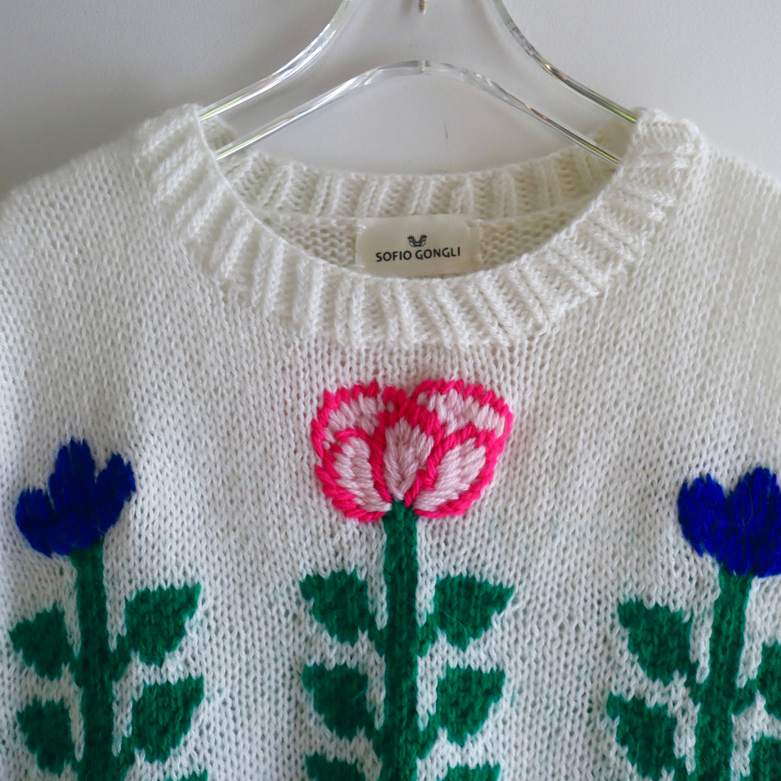 SOFIO GONGLI  KNIT VEST WHITE