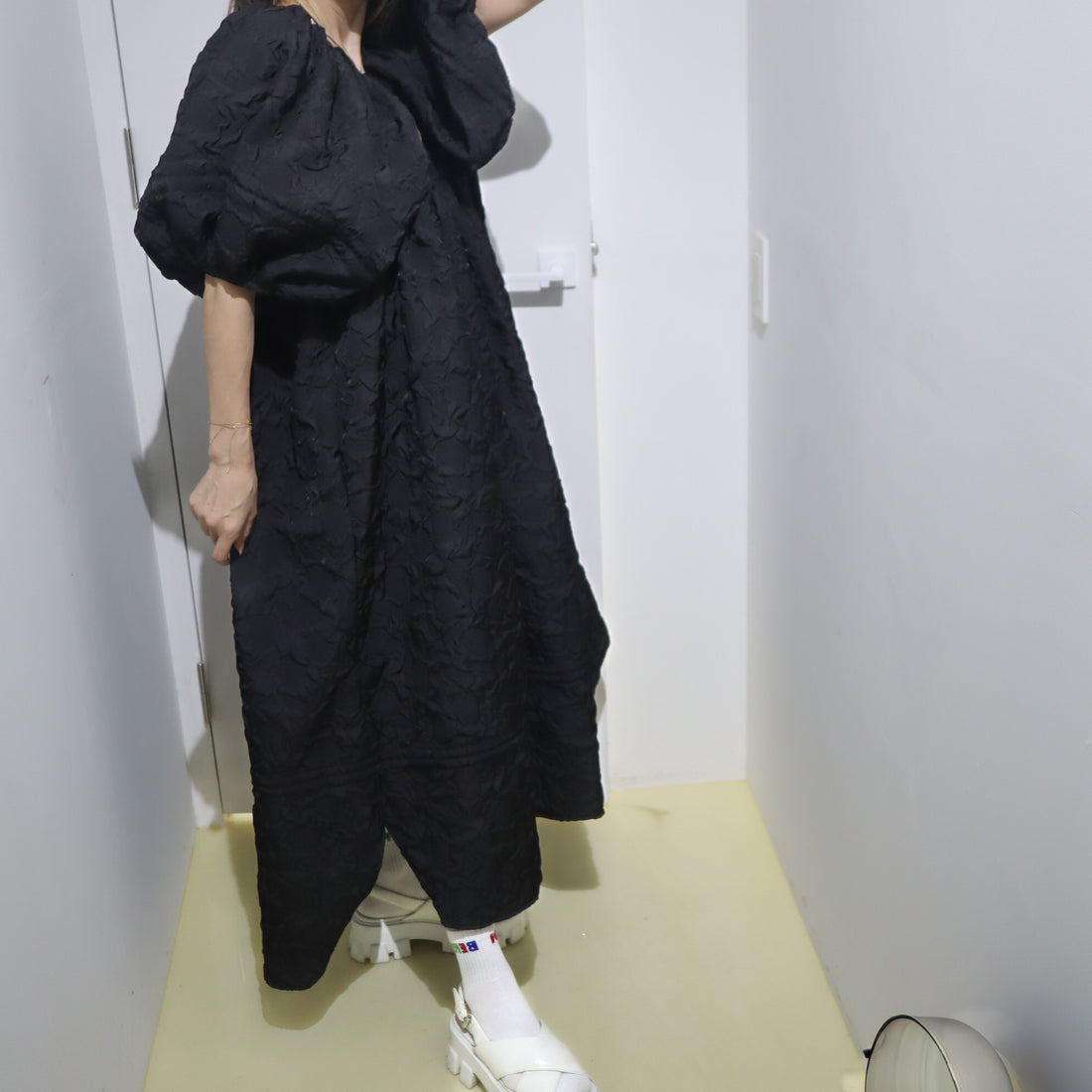 ANIGIG  LILY DRESS JACQUARD BLACK