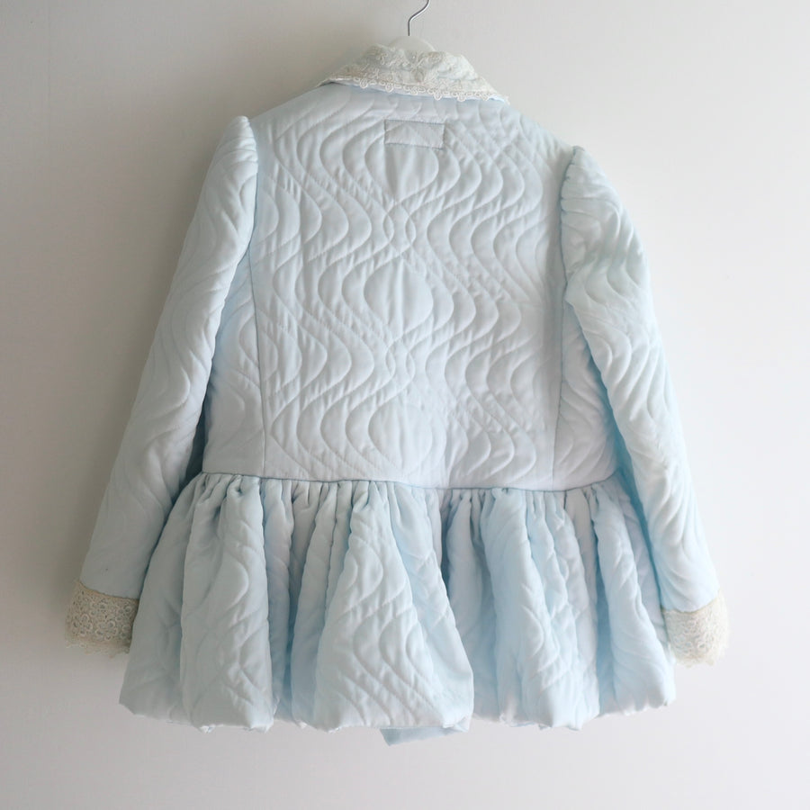 ANIGIGPUDDING COAT SHORT LACE×LIGTHBLUE