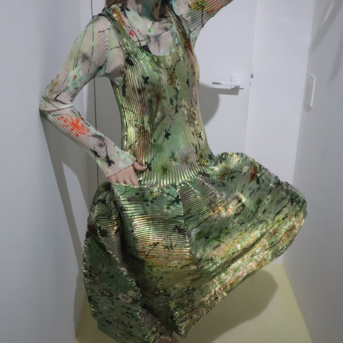 JULIA HEUER  MOON PLEATED DRESS