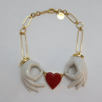 ANDRESGALLARDO  HEART COUPLE HANDS NECKLACE